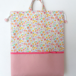 《9802647y様オーダー品》 花柄リボン♡体操着袋セット