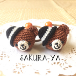 2個セット☆あみぐるみクマのヘアゴム（帽子）