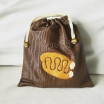 クリームパンのアップリケ巾着♥︎BROWN茶色