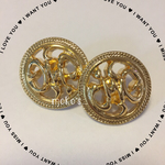 ✧Gold button pierce or earring✧