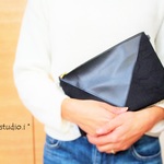 【再販】letterbag＊ポシェット＊ショルダー＊帆布×レザーBK