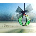 NEW! オーナメントRibbonボール*stained glass