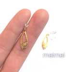 クリスタルストーン×ドロップ樹脂ノンホールピアス*