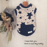 ☆星空×ボーダー 冬ワンコ服 size L 完成品☆
