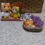 ＊momoshika  様　オーダー商品 お正月　着ぐるみねこちゃん置物他　全2点＊