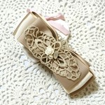 【送料込み】Opera❇with beige  laceバナナクリップ       