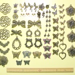 【素材・パーツ】ガーリー系チャーム*68個セット