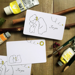 しろくまの「きいろい花冠」ミニカード