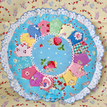 ◇ハンドメイド＊パッチワーク＊かわいいドレスデンミニクッションブルー