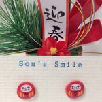 【送料無料あり】【特別価格】開運だるまピアス／sonssmile
