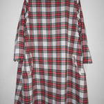 タータンチェックのチュニックワンピース　ホワイト