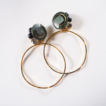 [Vintage ビジュー×フープ]【グリーン】