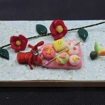和菓子on羽子板