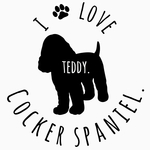 手描き風フォントがかわいい愛犬のお名前入りステッカー☆『コッカースパニエル』☆ カーステッカー ☆ ペット ☆ ステッカー ☆ 名入れ 8
