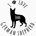 手描き風フォントがかわいい愛犬のお名前入りステッカー☆『シェパード』☆ カーステッカー ☆ ペット ☆ ステッカー ☆ 名入れ 8
