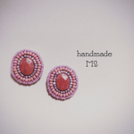 再販♡3pink♡ピアス✳︎真ん中の石ロードナイト▷ピーモンタイトに変更(^^)