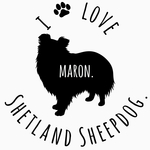手描き風フォントがかわいい愛犬のお名前入りステッカー☆『シェットランドシープドッグ』☆ カーステッカー ☆ ペット ☆ ステッカー ☆ 名入れ 8