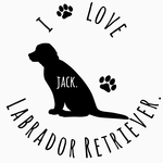 手描き風フォントがかわいい愛犬のお名前入りステッカー☆『ラブラドールレトリバー Aタイプ』☆ カーステッカー ☆ ペット ☆ ステッカー ☆ 名入れ 8
