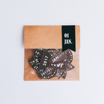 ●○SIMPLE!BLACK!MARU!FLAG!　日付シール*1月○●