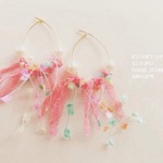 *fuwafuwa* 雫フープピアス sakura