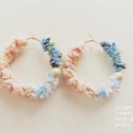 *fuwafuwa*コットンパールの フープピアス girly