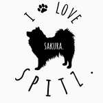 手描き風フォントがかわいい愛犬のお名前入りステッカー☆『スピッツ』☆ カーステッカー ☆ ペット ☆ ステッカー ☆ 名入れ 8