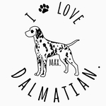 手描き風フォントがかわいい愛犬のお名前入りステッカー☆『ダルメシアン』☆ カーステッカー ☆ ペット ☆ ステッカー ☆ 名入れ