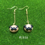 ゆらゆらパグちゃんピアス