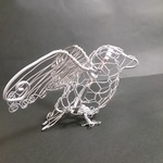 干支酉ワイヤーオブジェ羽ばたく鳥【在庫整理につき値下げ】