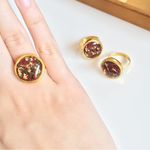 gold flame ring