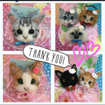 オーダー猫 にゃんこ羊毛フェルトストラップ
