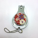  携帯用つめ切り 和柄花