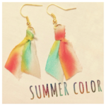 再販♡期間限定SALE！SUMMER サマーカラーリボンピアス♡タイダイカラー♡