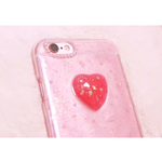 gtgt様 宝石ハートとコットンパールのiPhoneケース