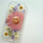 iPhone6、6s用 押し花のiPhoneケース - Botanical garden - ガーベラ Pi