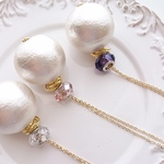 【sale!! 】ビッグコットンパールのパフュームボトルロングネックレス