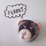 【ミントル様ご注文品】フェレットのブローチ