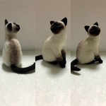 ミニサイズ シャム猫 羊毛フェルト