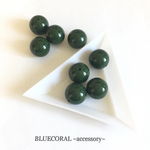 大ぶりアクリルビーズ14mm【カーキ】