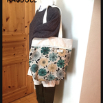 北欧ちっくな花柄の大きめトートBAG♪