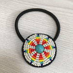 ビーズ刺繍ヘアゴム／ネイティブレインボー