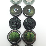 20ｍｍ◇10個入◇　グリーン　ペアアソート秋冬ボタン