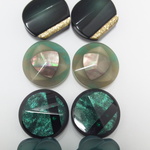23～25ｍｍ◇10個入◇　♡再販♡　グリーン　ペアアソート秋冬ボタン