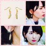❤️逃げ恥❤️森山みくりさん風フェザーピアス❤️