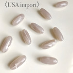 〈USA import〉アクリル オペーク マーブル モーブ×ホワイト  カプセル ビーズ （6個 ）