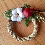 しめ縄リースざくろと綿