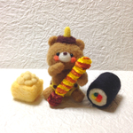 節分のおにくまちゃん  羊毛フェルト