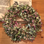 秋色紫陽花のナチュラルリース