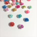 再入荷！送料無料！カラフルお花パーツ♪