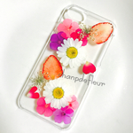 ラブベリーな押し花iPhoneケース